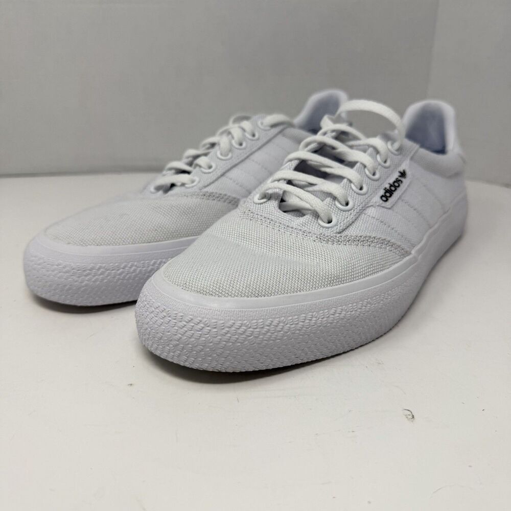 ADIDAS 3MC Vulc White Canvas Lace-Up Athletic Sneakers B22705 MENS SIZE 9.5
